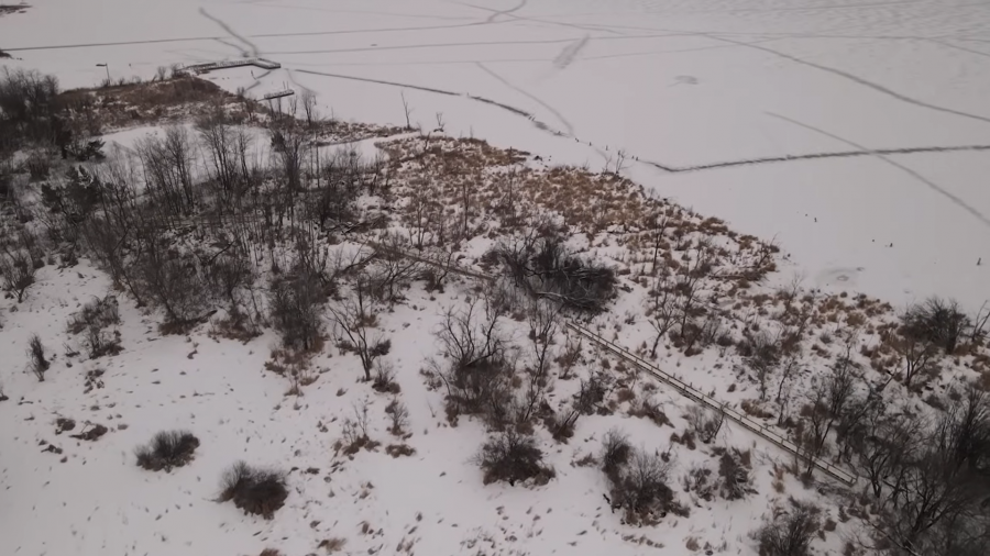 Chassell Historic Trail drone view