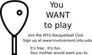 Racquetball poster