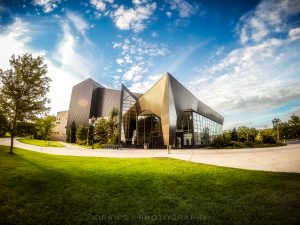 Rozsa Center exterior in the summer