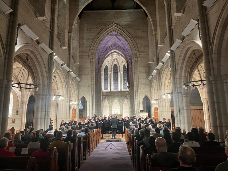 Michigan Tech Concert Choir and audience at St. Matthew-in-the-City.