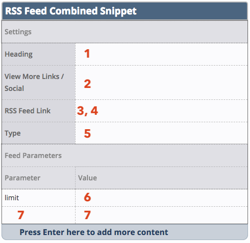 RSS Feed Combined snippet.