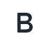 Capital B icon in the toolbar for creating bold text.