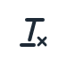 Capital T with a subscript X icon in the toolbar to clear formatting.