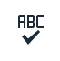 ABC with a checkmark icon in the toolbar for spellcheck.