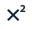 X with a superscript 2 icon in the toolbar for superscript text.